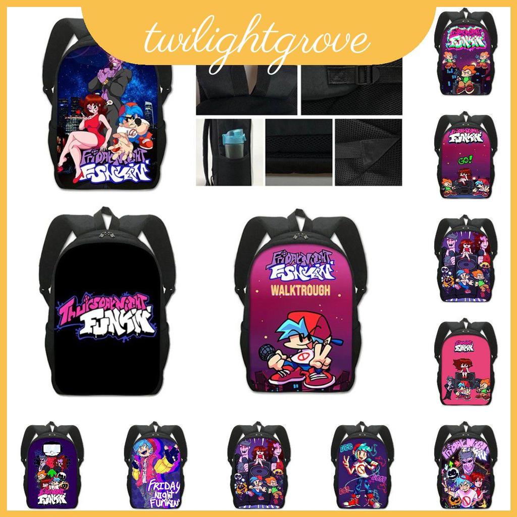 กระเป๋าเป้สะพายหลัง Friday Funkin อเนกประสงค์สําหรับโรงเรียนและการเดินทางปิดด้วยซิป