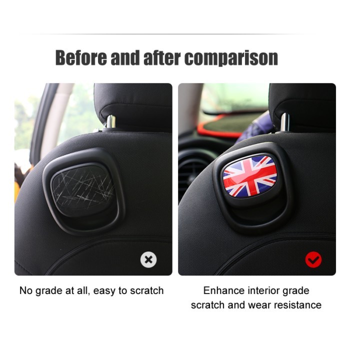 Rear Seat Handle Epoxy Sticker for Mini Cooper F56 Car Interior Stickers Decals Cover for Mini F56