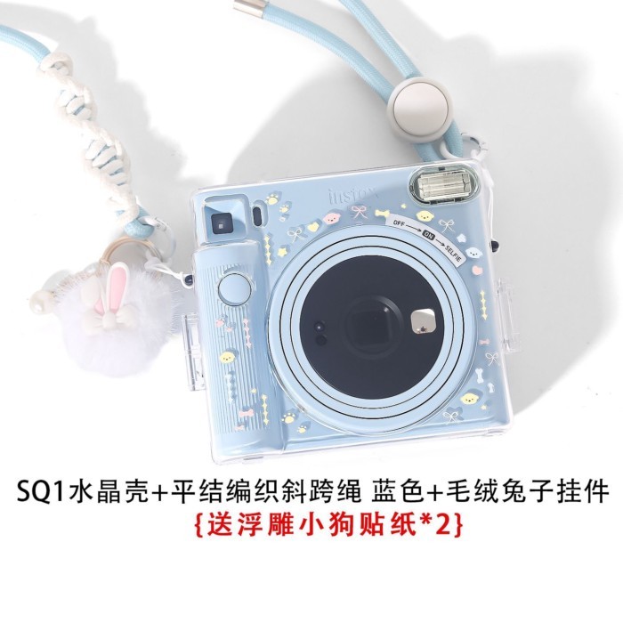 Polaroid instax SQ1 เคสป้องกันโปร่งใส sq1 กระเป๋ากล้องสี่เหลี่ยม Crossbody เคสป้องกัน Anti-Collision