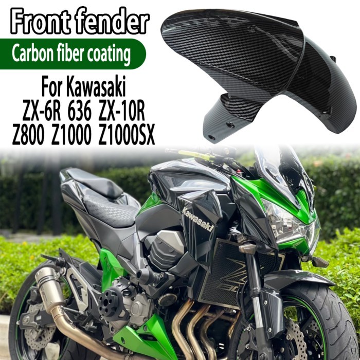 For Kawasaki ZX-6R 636 ZX-10R Z800 Z1000 Z1000SX Motorcycle Front Fender Mudguard Tire Protection C