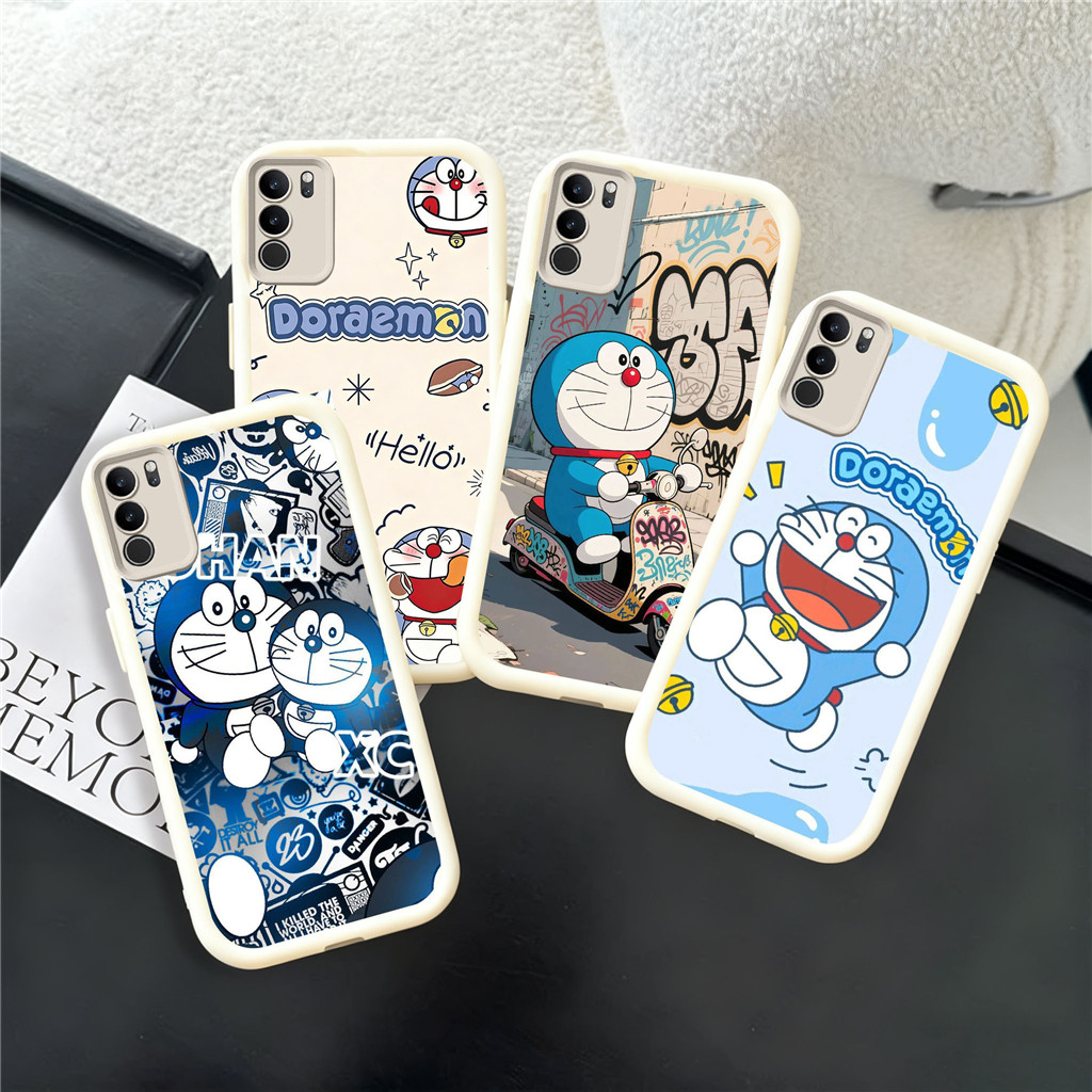 WB43 Doraemon Dingdang Cat Casing สําหรับ Hp ชุบ VIVO Y15 Y100 V40 Y12s Y03t V9 V30 Y02a Y02 Y03 Y12