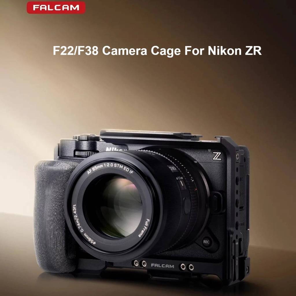 FALCAM สําหรับกรงกล้อง Nikon ZR F22/F38 กรอบโลหะที่รองรับพร้อมฐานที่วางจําหน่ายอย่างรวดเร็วสําหรับวิ