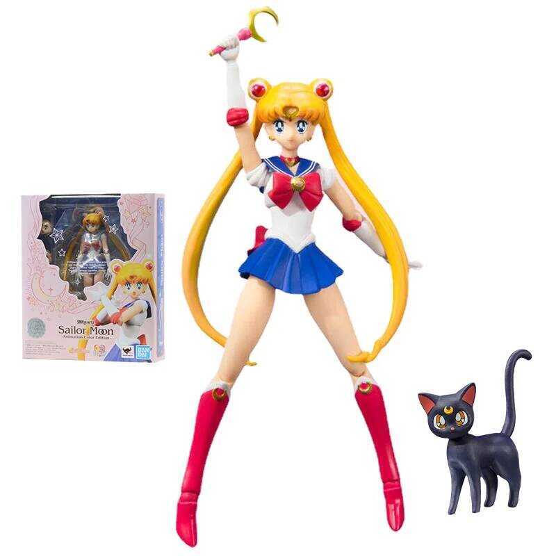 Bandai Sailor Moon Figure SHF Sailor Moon Articulated Original Anime Figure Collection Model Action