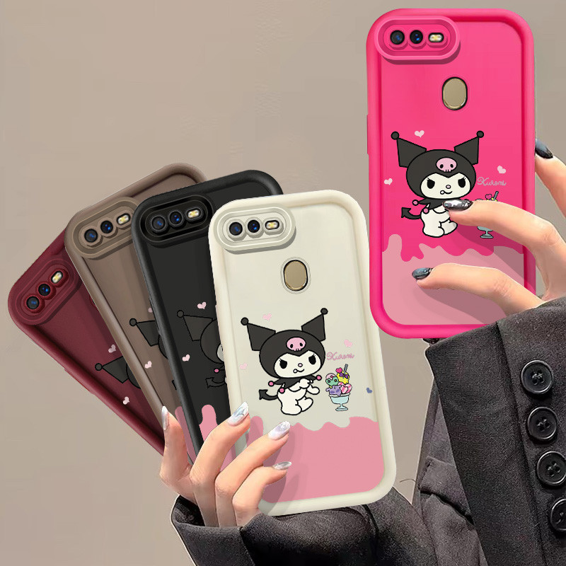 ปลอกซิลิโคนสําหรับRealme 7i 8 8i 8 Pro 10 / Realme 2 Pro / C17 C21 C31 C33 C55 การ์ตูนน่ารักKuromi E