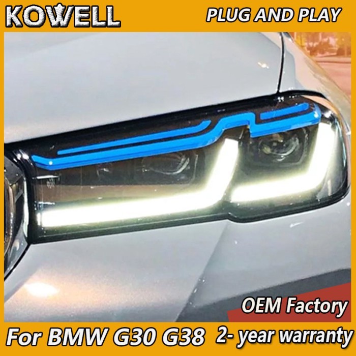 Car Accessories for BMW G30 Headlight 2007-2013 G30 Headlamp DRL Turn Signal Low High Beam Projecto