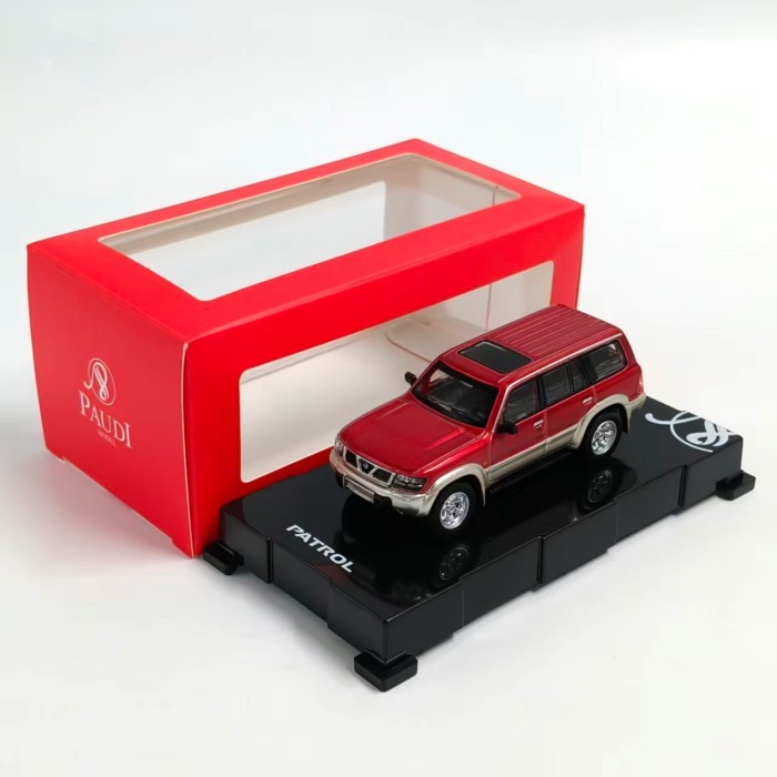 1: 64 Pudi Nissan Nissan 1998 TOLE Y61 Retro รถคอลเลกชันเครื่องประดับ Out of พิมพ์รุ่น
