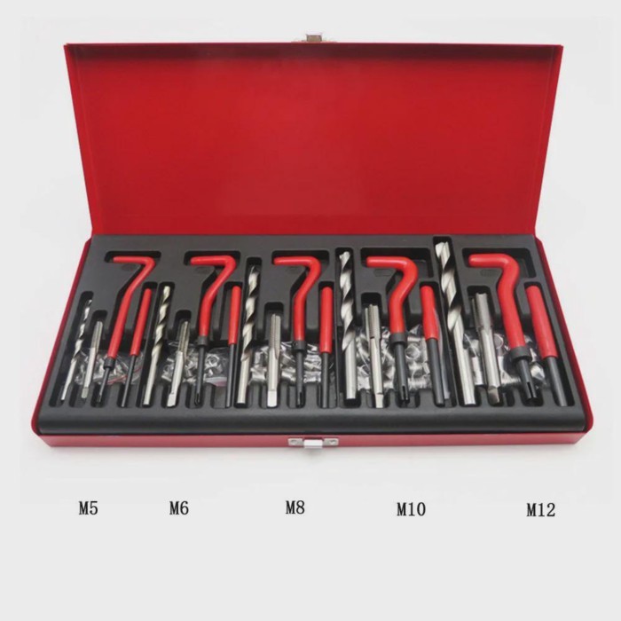 131 Pcs Engine Block Restoring Damaged Thread Repair Tool Kit M5 M6 M8 M10 M12 Professional