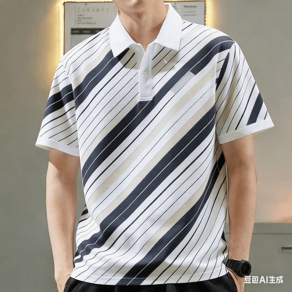 เสื้อโปโลผู้ชายสําหรับผู้ชายเสื้อผ้าสีบล็อกการพิมพ์กราฟิกเสื้อลําลองแขนสั้นเสื้อโปโลกลางแจ้ง Street 