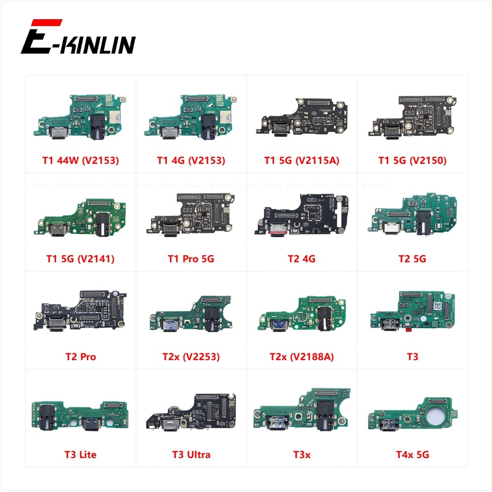 Charger Board Flex Cable สําหรับ Vivo T1 44W Pro T2 T2x T3 Lite Ultra T3x T4x USB ชาร์จ Dock พอร์ตอะ