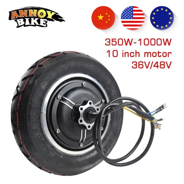 10 inch 48V 500W 1000W Motor Vacuum Tire Conversion Kit Electric Scooter TX Motor Parts Modified DI