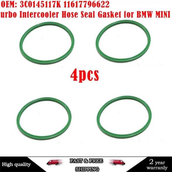 3C0145117K 11617796622 4PCS Car Turbo Intercooler Hose Seal Gasket For BMW MINI 67.90mm
