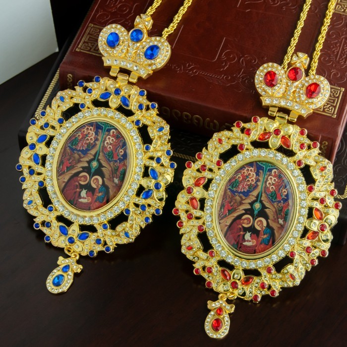 Orthodox Church Cross Pendant, Father's Chest Pendant, Religious Ritual Necklace, Jesus Icon Pendan