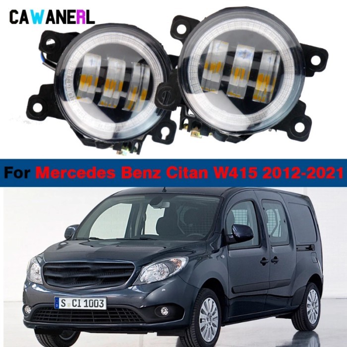 2 X 30W H11 Car LED Lens Fog Light Angel Eye Daylight For Mercedes Benz Citan W415 2012 2013 2014 2