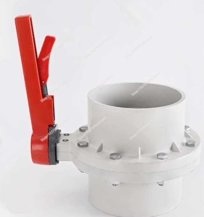 PVC butterfly valve socket type disc valve DN 200 MM Irrigation butterfly valve Plastic one-piece b