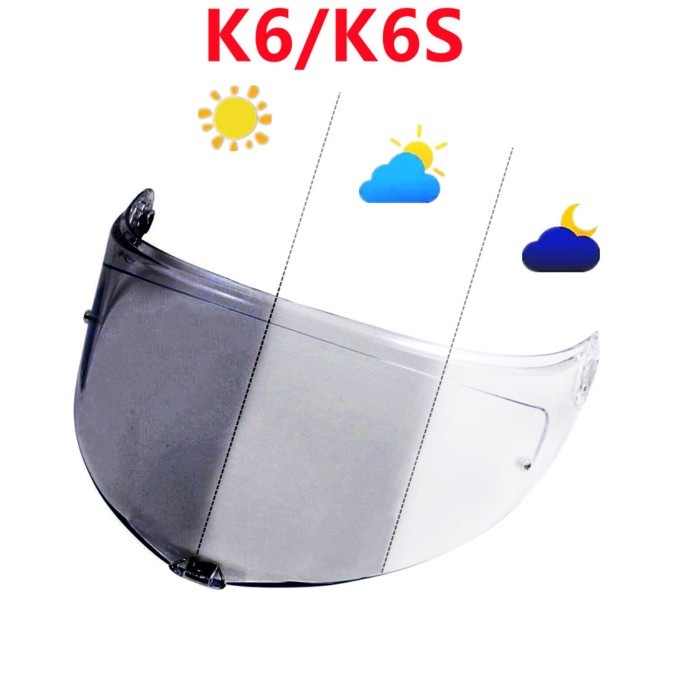Photochromic Visor for AGV K6 K6s Helmet Glasses Screen Shield Windshield Accessories Parts Autochr