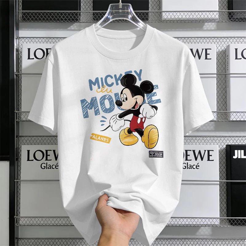 UF20 CASUAL ลายการ์ตูน คอกลม สีขาว-ดำ FASHION COOL เสื้อยืดผู้ชาย สีดําแขนสั้น OVERSIZE สตรีทแฟชั่น ผู้ชาย NEW YEAR