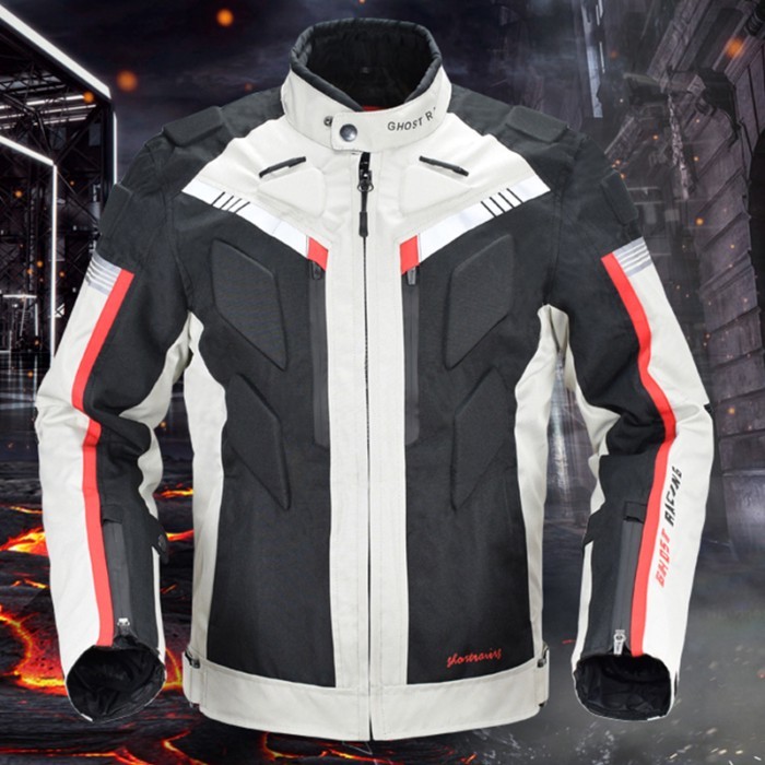 GHOST RACING Motorcycle Racing Jacket Man Waterproof Dirt Bike Pants Set With Protection Racing Sui