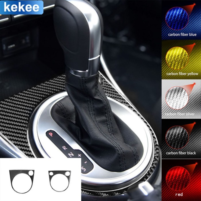For Volkswagen VW Beetle 2012-2019 Gear Shift Trim Frame Cover Parts Soft Real Carbon Fiber Sticker
