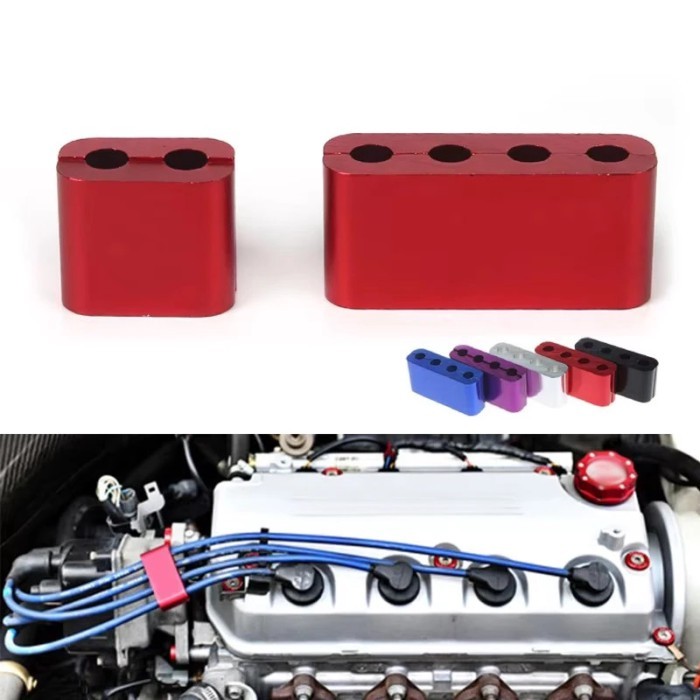 3pcs JDM Password Car Spark Plug Electrical Wire Clamp Separator Line Ignition Cable Clip Auto Deco