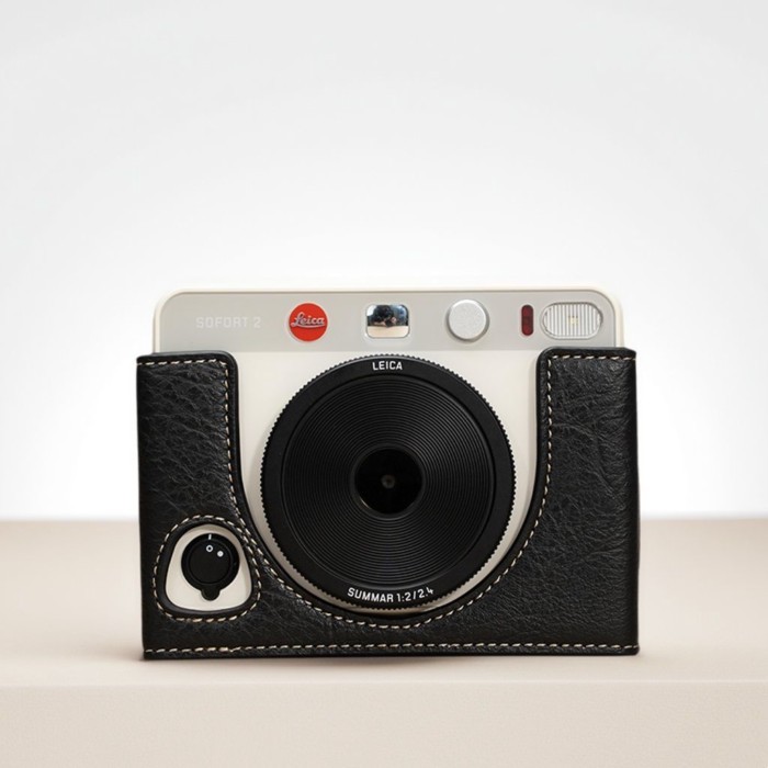 ((อุปกรณ์เสริมกล้อง) LEICA sofort2 เคสป้องกัน LEICA เคสหนังโพลารอยด์ LEICA SOFORT 2 กระเป๋ากล้องฐานอ