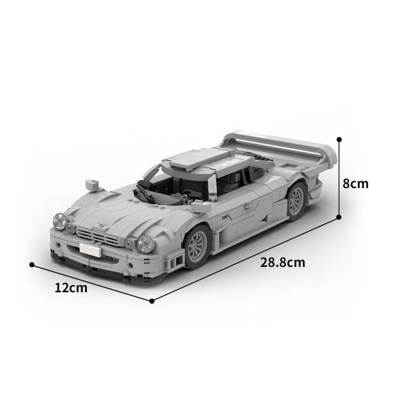 Moc-177224 โมเดลรถ Mercedes-Benz CLK GTR ขนาด 1:15 แบบประกอบได้ ใช้ร่วมกับเลโก้ได้