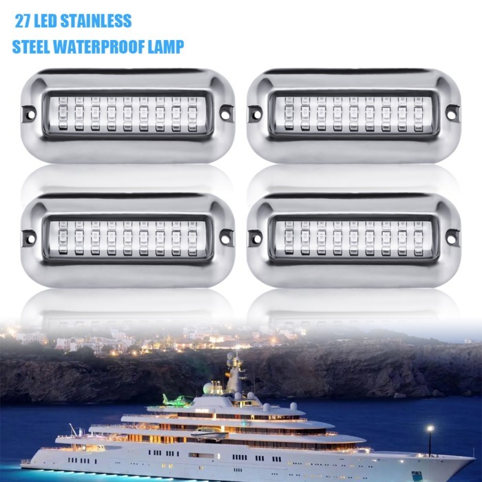27LED 12V Boat Transom Light Underwater Pontoon Marine Ship Boat Accessories Light Waterproof Marin