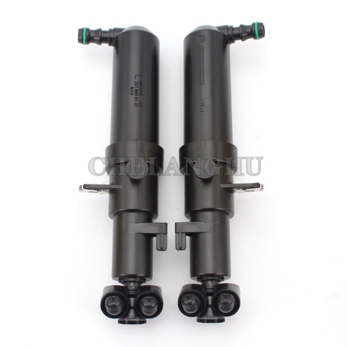 Pair For Mercedes Benz W221 S400 S550 S600 S63 AMG Front Headlight Washer Sprayer Nozzle Cylinder J