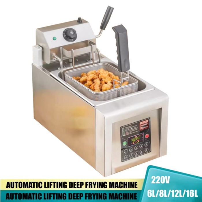 Automatic Lifting Electric Fryer Commercial Intelligent Frying Machine Fried Chicken Burger Shop Fr