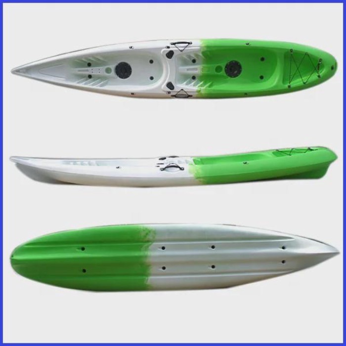 2 Persons Molded Plastic Fishing Boat Kayak 3.9m Touring Kayak With Polyethylene Hull For Adults Ou