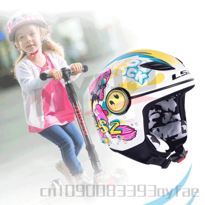 LS2 Children's Helmet Motorcycle Kart Kids Helmets Scooter Motorbike Half Helmet LS2 OF602 Capacete