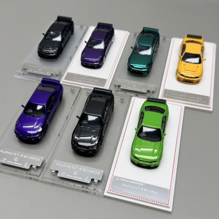 พร้อมสต็อก Focal Horizon 1: 64 Skyline R32 R33 R34 R35 400R โมเดลรถอัลลอย