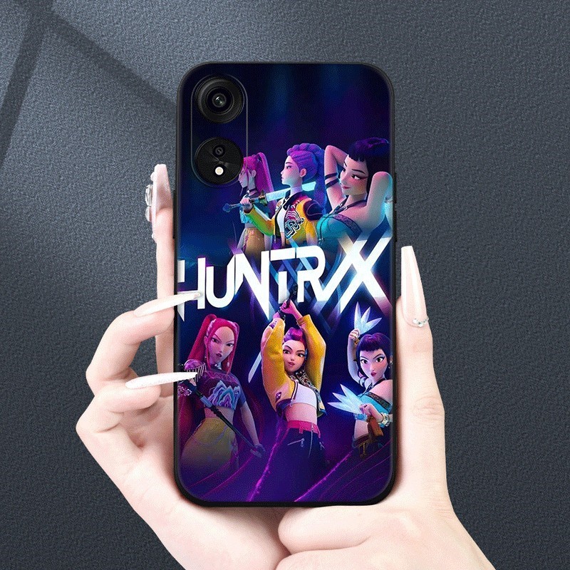 สําหรับ OPPO R9 F1 Plus R9S Reno 2 2Z 2F 3 4 Pro 5 5F Lite 5K อะนิเมะ KPop Demon Hunters TPU ซิลิโคนอ่อนนุ่มเคสโทรศัพท์สีดํา ราคา ถูกที่สุด ดีลบีเคเค แกลเลอรีภาพที่ 5