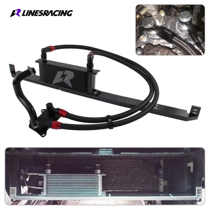 Aluminum AN10 10-AN Oil Cooler Kit 15 Rows For VW Golf MK7 GTi/R Engine EA888 GEN3 2.0L TSI  Audi A