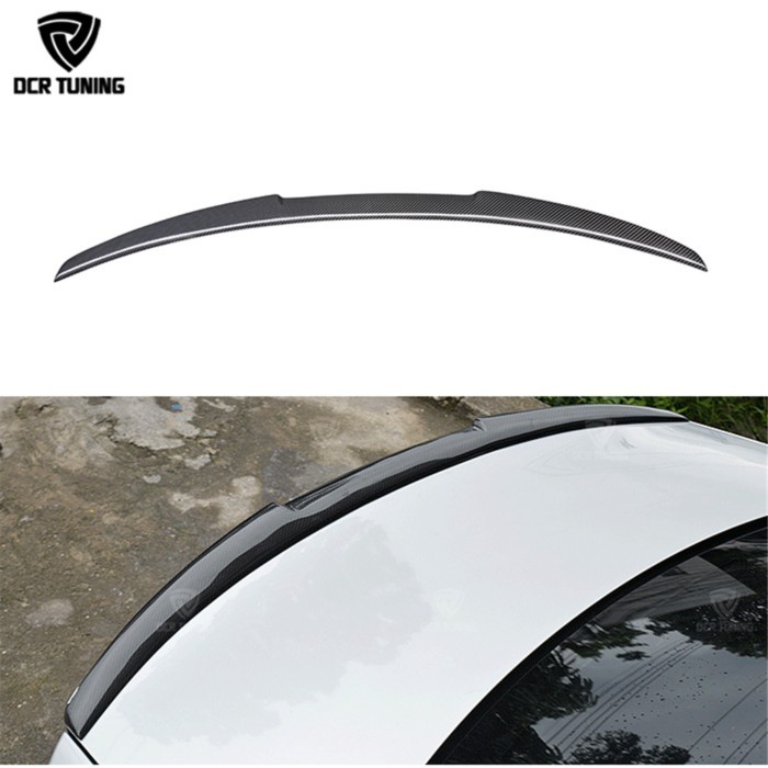 M4 Style Carbon Fiber Rear Trunk Spoiler Lip for Audi A4 B8 Carbon Spoiler Carbon firber wing 4-Doo