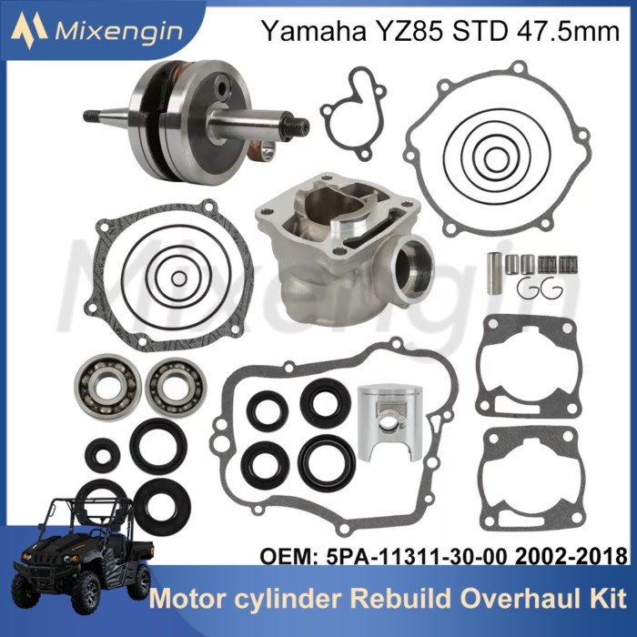 STD 47.5mm 85cc For Yamaha YZ85 2002-2018 5PA-11311-30-00 Engine Parts cylinder Crankshaft piston g