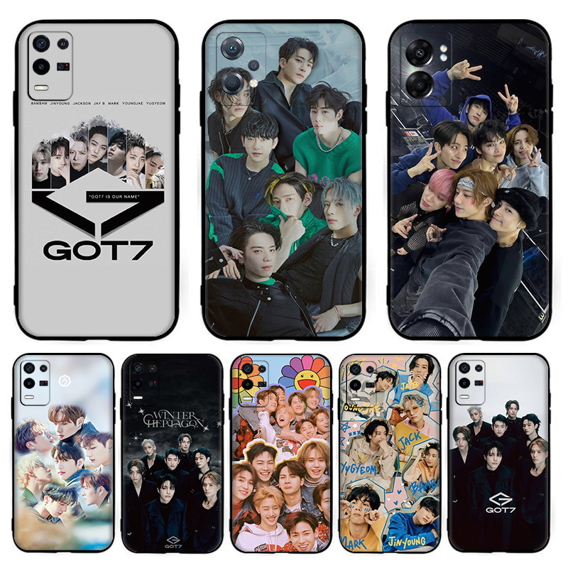 เคสโทรศัพท์ TPU ซิลิโคนสีดํา got7[T-9] สําหรับ Realme 3 5 6 7 8 Pro 5i 5s Q 6i 7i
