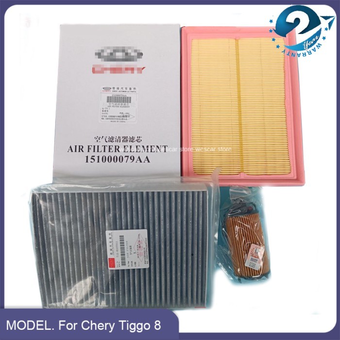 3/4pcs Filter Sets For Chery Tiggo 8 F4J16 Engine 1.6T Air Filter+Oil Filter+Carbin Filter+Fuel Fil