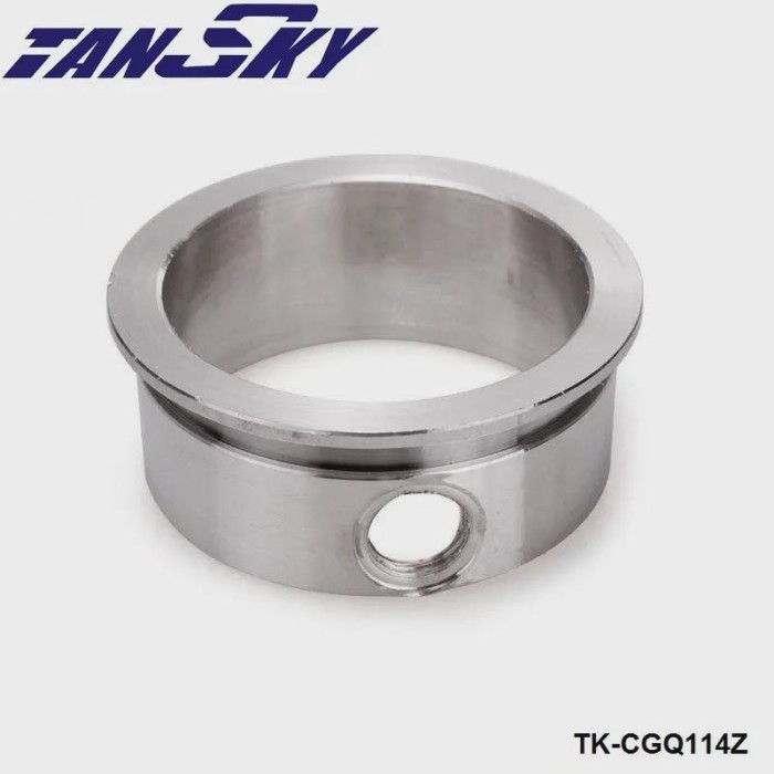 Stainless Steel 3" 76mm V Band Flange Exhaust Turbo + Integrated O2 Bung Port TK-CGQ114Z