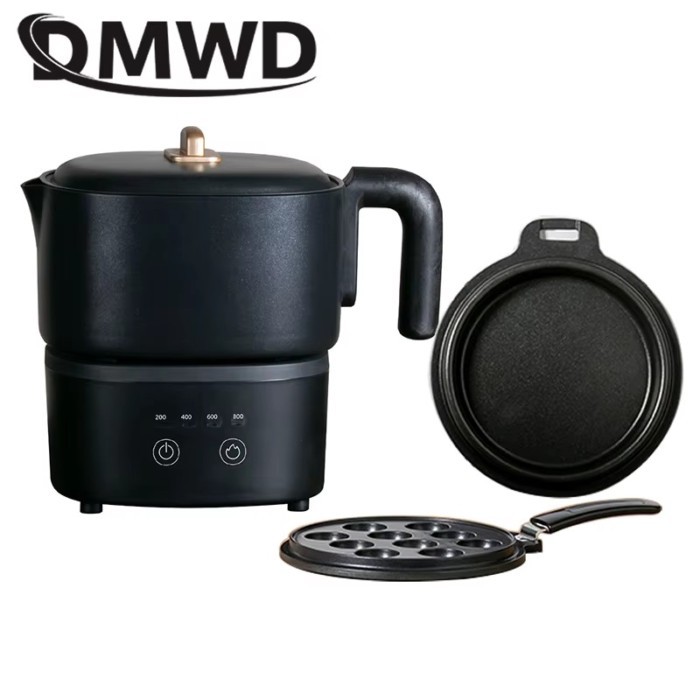 Multifunctional Cooking Pot Electric Hotpot Rice Cooker Soup Stew Skillet Takoyaki Maker Steak Gril