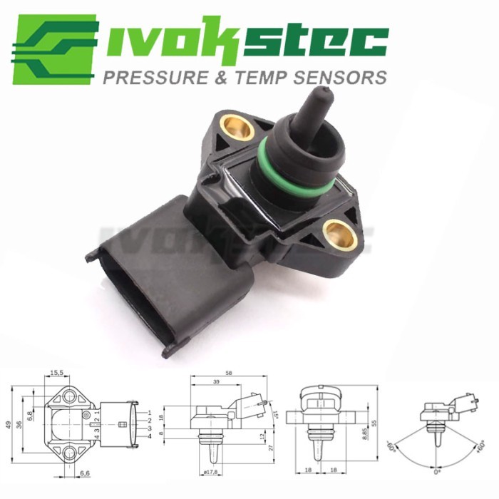 For DAF CF65 CF75 CF85 LF45 LF55 XF95 XF105 0281002316 1698686 1398468 Intake Manifold Boost Pressu