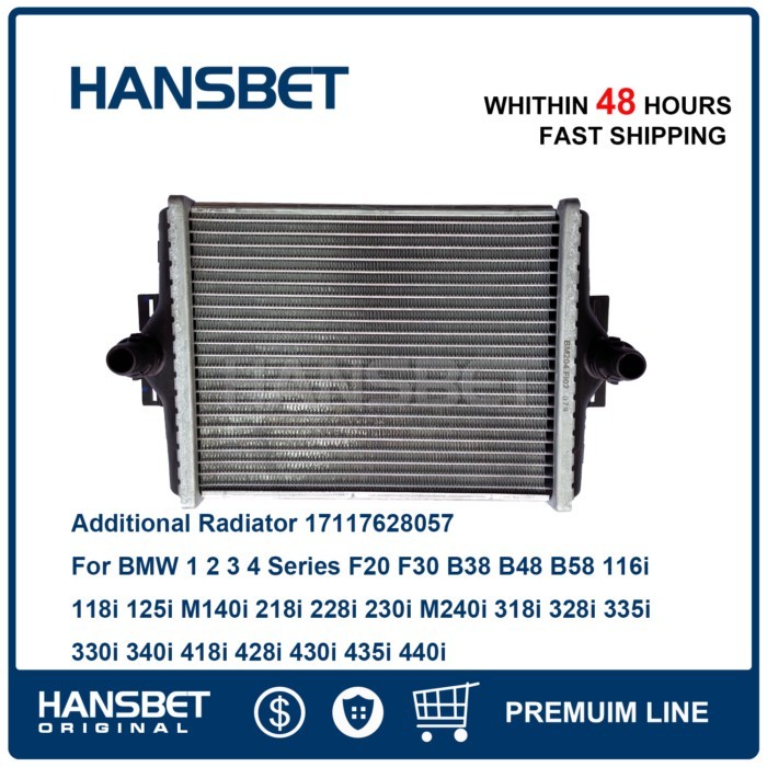 Engine Auxiliary Radiator 17117628057 For BMW 1 2 3 4 Series F20 F30 B38 B48 B58 118i 125i 218i 228