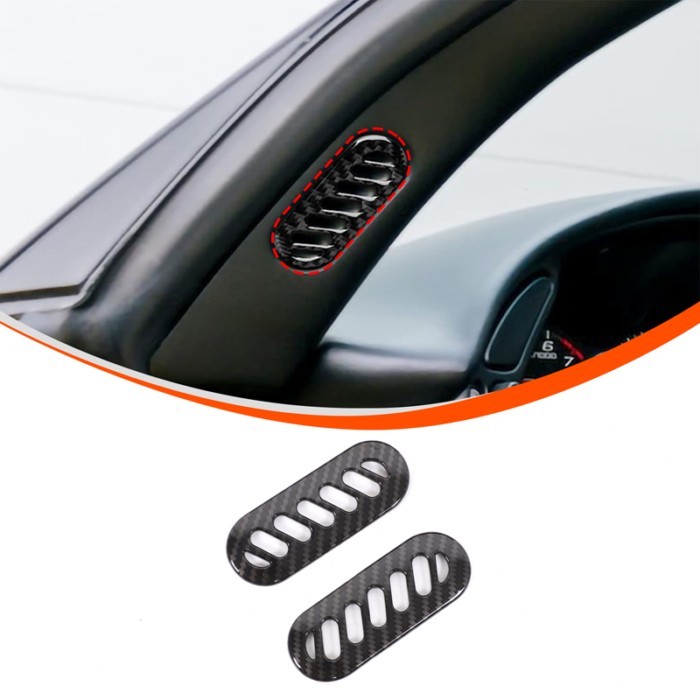For Corvette C5 A-pillar air outlet frame Automobile A-pillar decorative frame ABS Carbon fiber pat