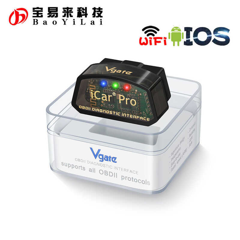 ICar Pro wifi OBD2 เครื่องมือสแกนรถยนต์ 蓝牙4.0 น้ําหนักเครื่องกําเนิดไฟฟ้า การตรวจจับ测仪