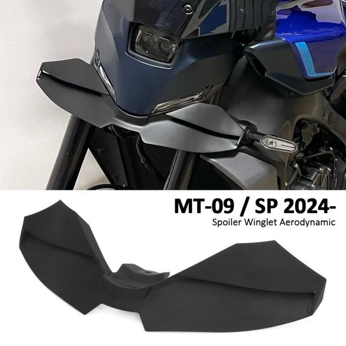 For YAMAHA MT-09 SP MT09 MT 09 2024 2025 Black Downforce Naked Frontal Spoilers Winglet Aerodynamic