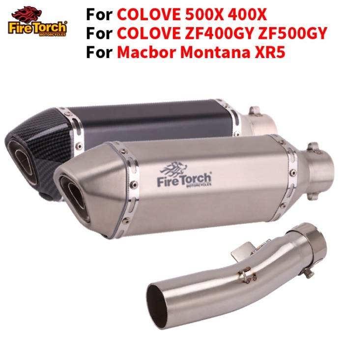 For Colove Zf 400X 500X Zf400Gy Zf500Gy Macbor Montana Xr5 Motorcycle Exhaust System Escape Moto Mo