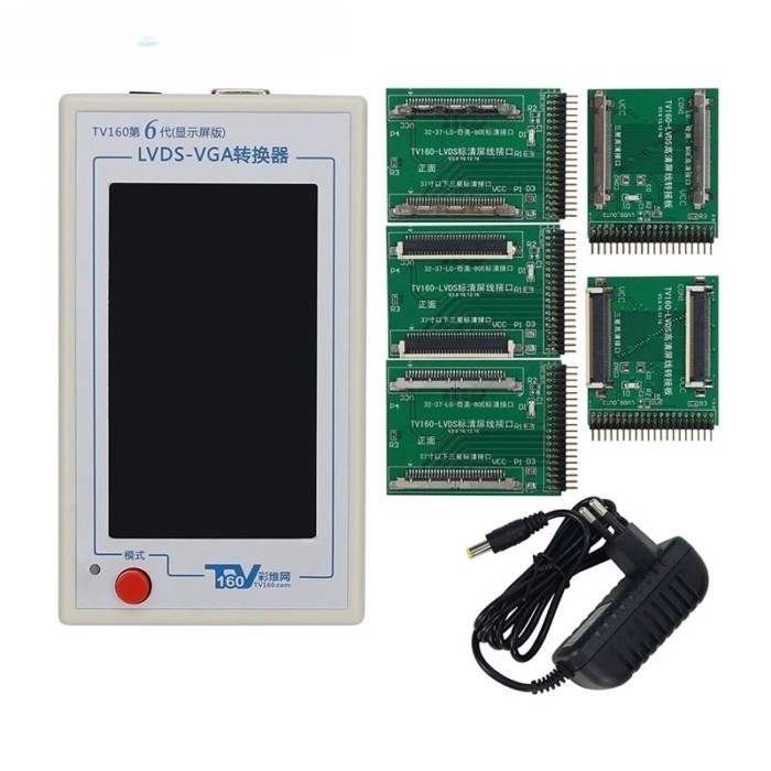 TV160 6TH Generation LVDS-VGA Converter LCD TV Motherboard Tester 4.3" Screen Supports SD HD Screen