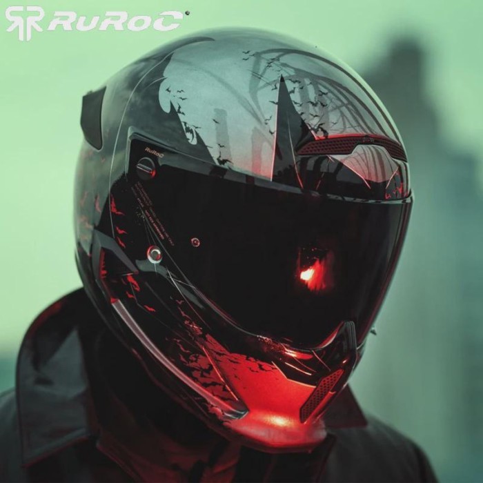 Original Ruroc Atlas 4.0 Carbon Fibre Motorcycle Helmet ECE DOT Approved Full Face Racing Helmet Ca