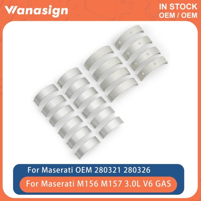 Engine Crankshaft Bearing & Connecting Rod Bearing Fit 3.0 L T For Maserati Ghibli Levante M156B M1