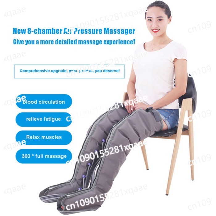 Eight-chamber air pressure leg massager promotes blood circulation, body massager, muscle relaxatio