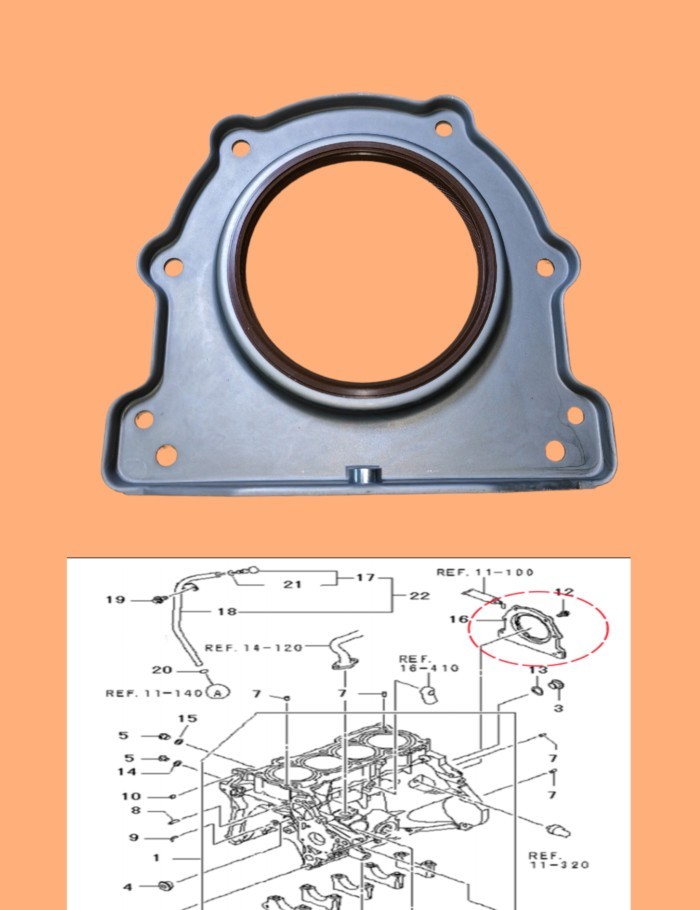 Dongfeng Fengxing Lingzhi 4A91 4A92 engine crankshaft rear oil seal MW253337